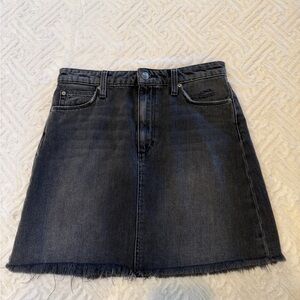 Joe's Jeans The Bella High Rise Charcoal Frayed Mini Skirt